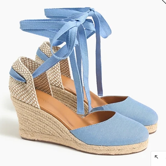 J. Crew Factory Shoes - J. Crew Factory Chambray Espadrille Wedge